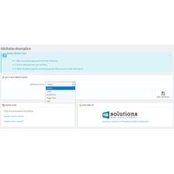 Descripciones de atributos Módulo Prestashop