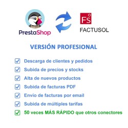 Conector FactuSOL PROFESIONAL Módulo PrestaShop