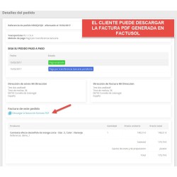 Conector FactuSOL PROFESIONAL Módulo PrestaShop